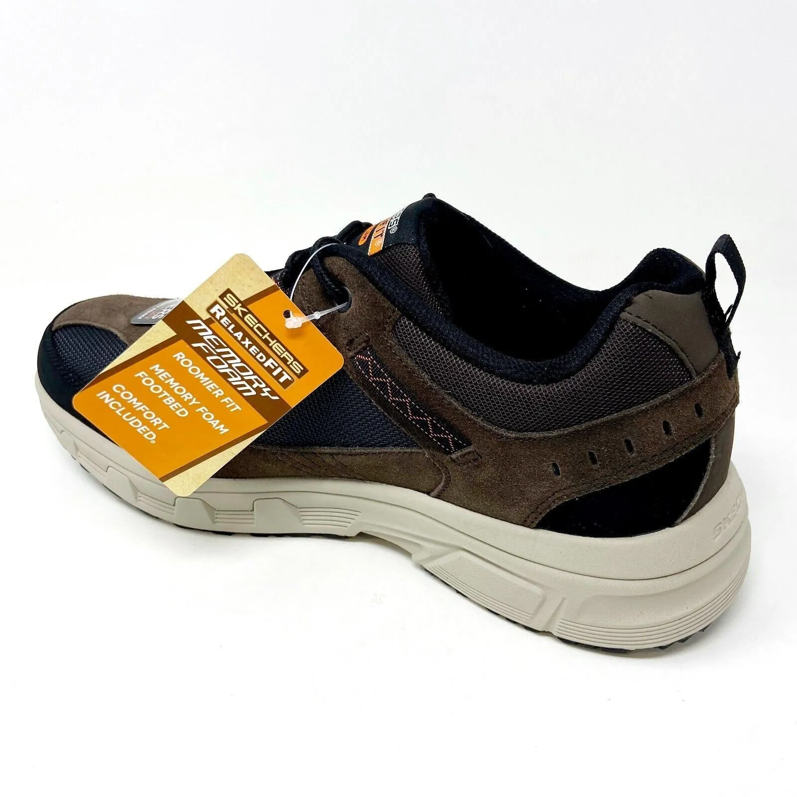 Skechers Oak Canyon Chocolate Black Mens Relaxed Fit Casual Outdoor Sneakers