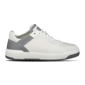 Suede & Leather Trainers White & Grey