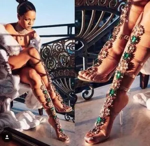 Transparent Gladiator Sandal Open Toe T-strap
