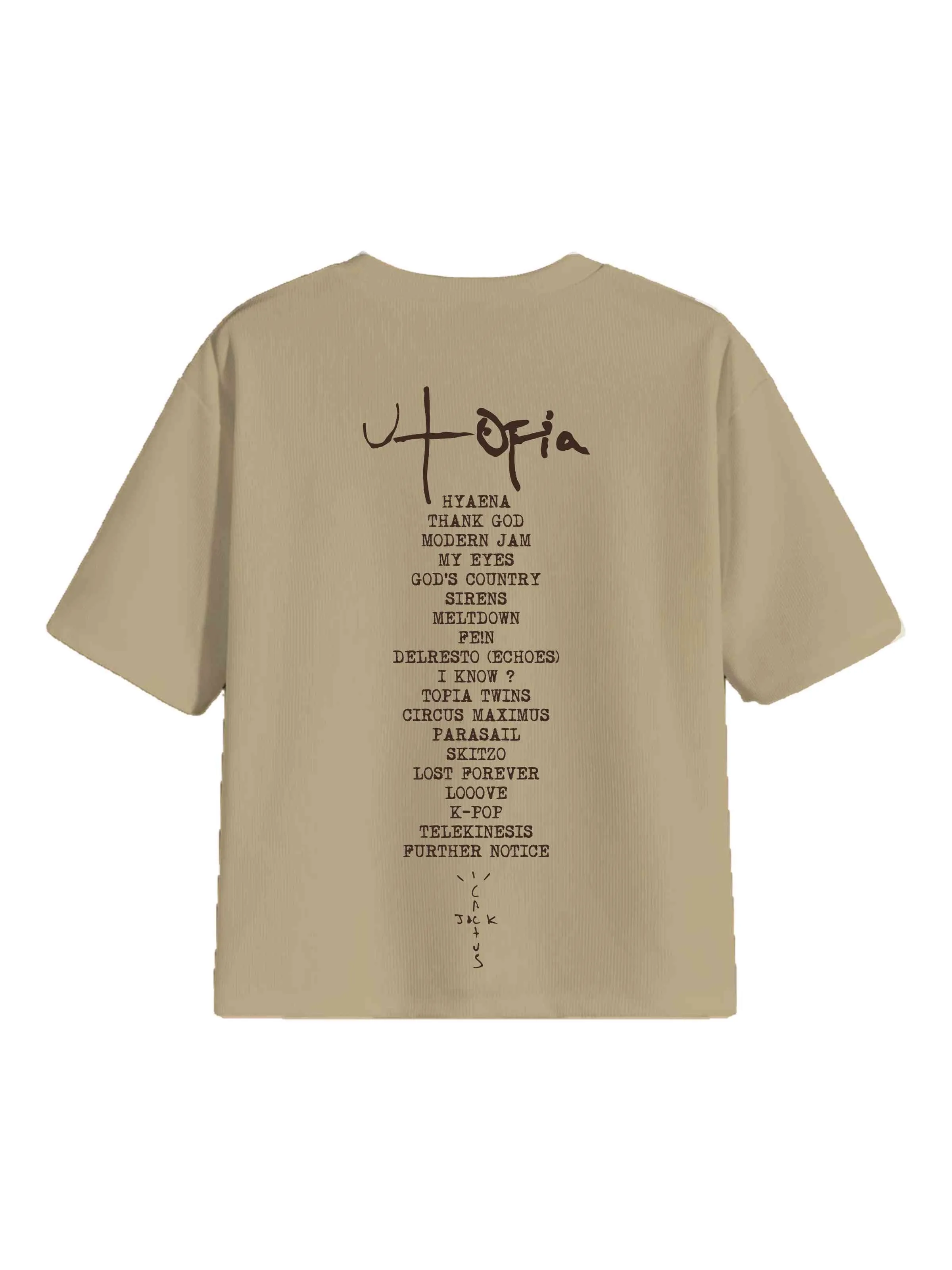 Travis Scott : The Utopia Album Drop Sleeved  Tee For Men and Women