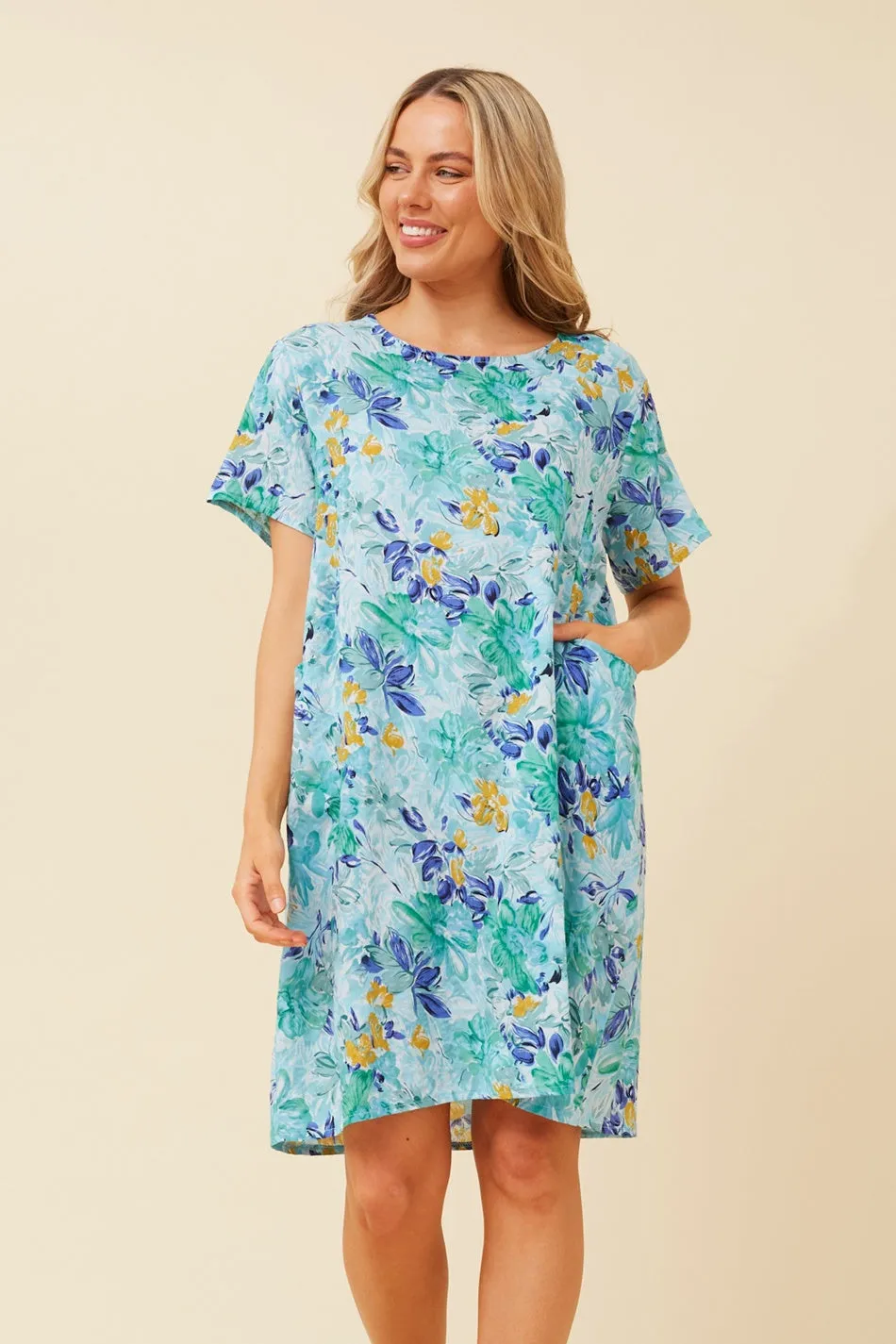 VINE FLORAL PRINT DRESS