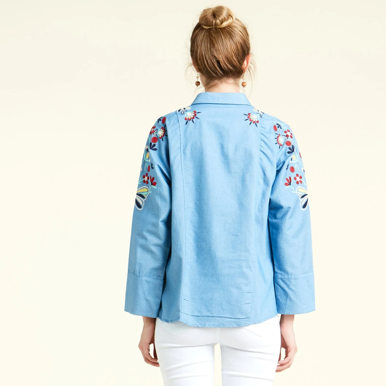 Vintage Floral Embroidered Blouse