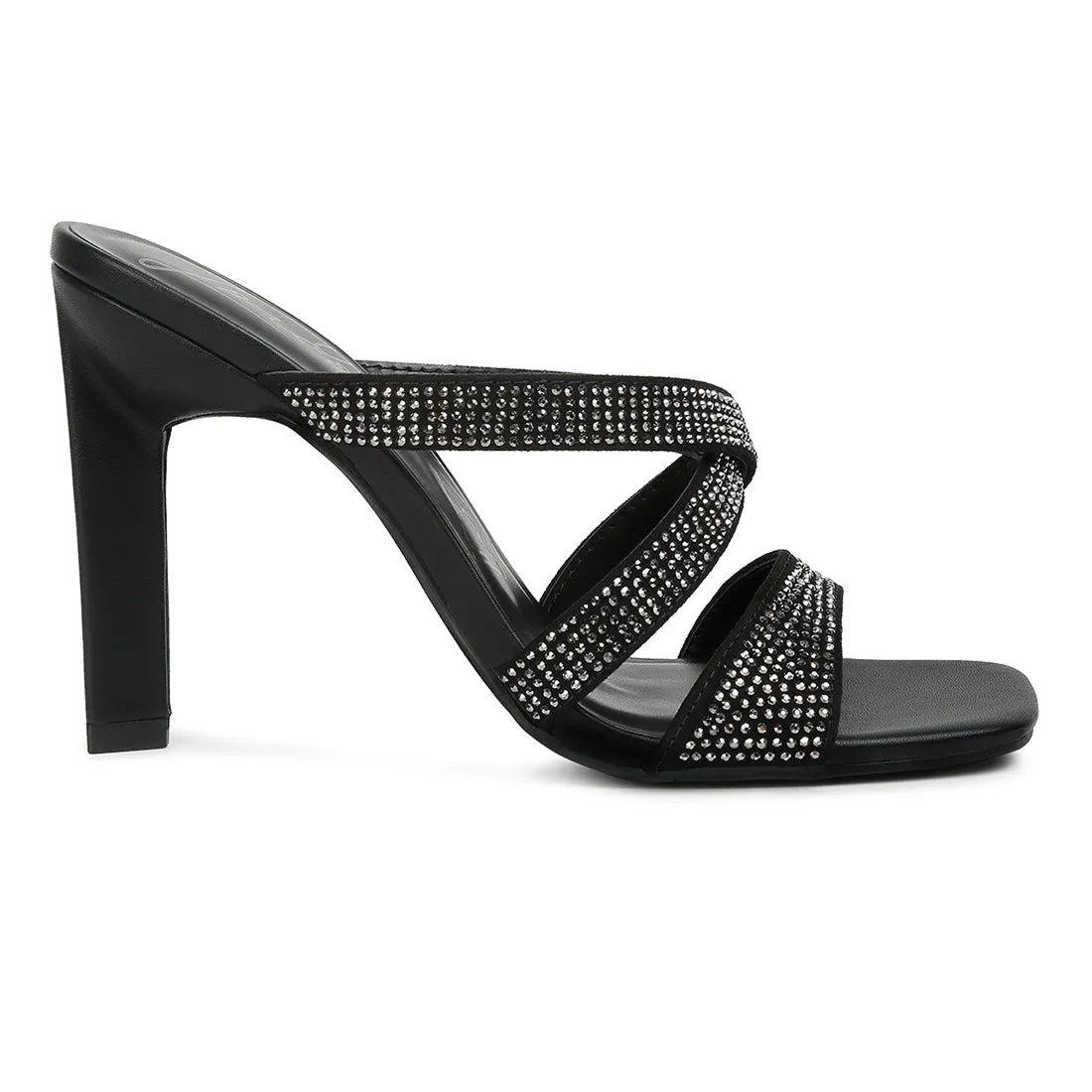 Wapit Rhinestone Embellished Straps Sandals