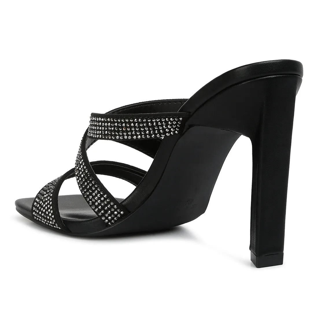 Wapit Rhinestone Embellished Straps Sandals