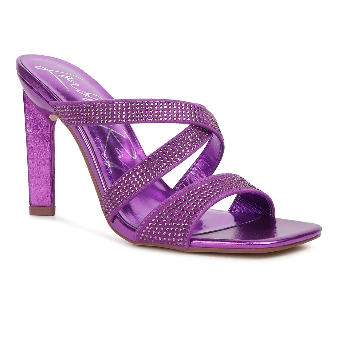 Wapit Rhinestone Embellished Straps Sandals