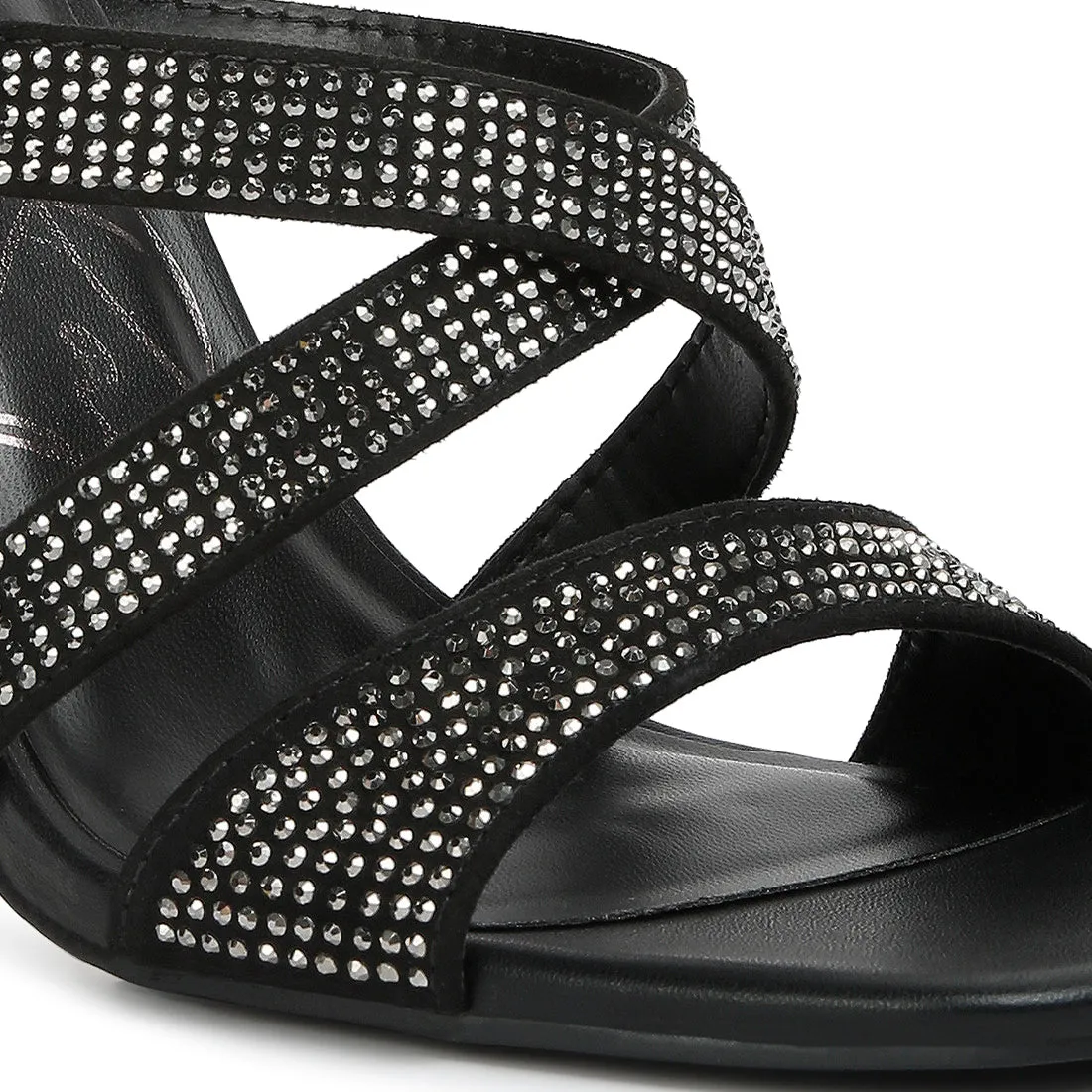 Wapit Rhinestone Embellished Straps Sandals