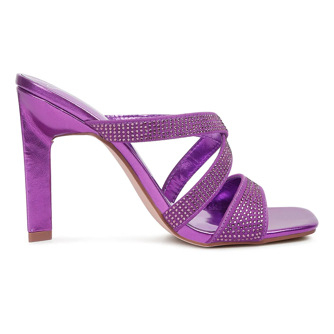 Wapit Rhinestone Embellished Straps Sandals