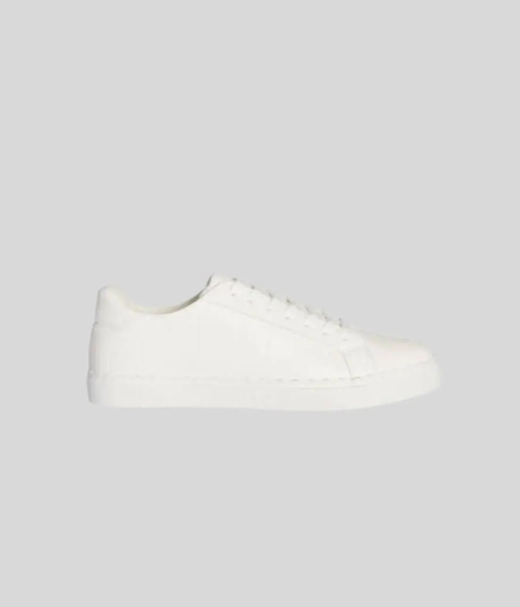 White Scallop Trim Trainers