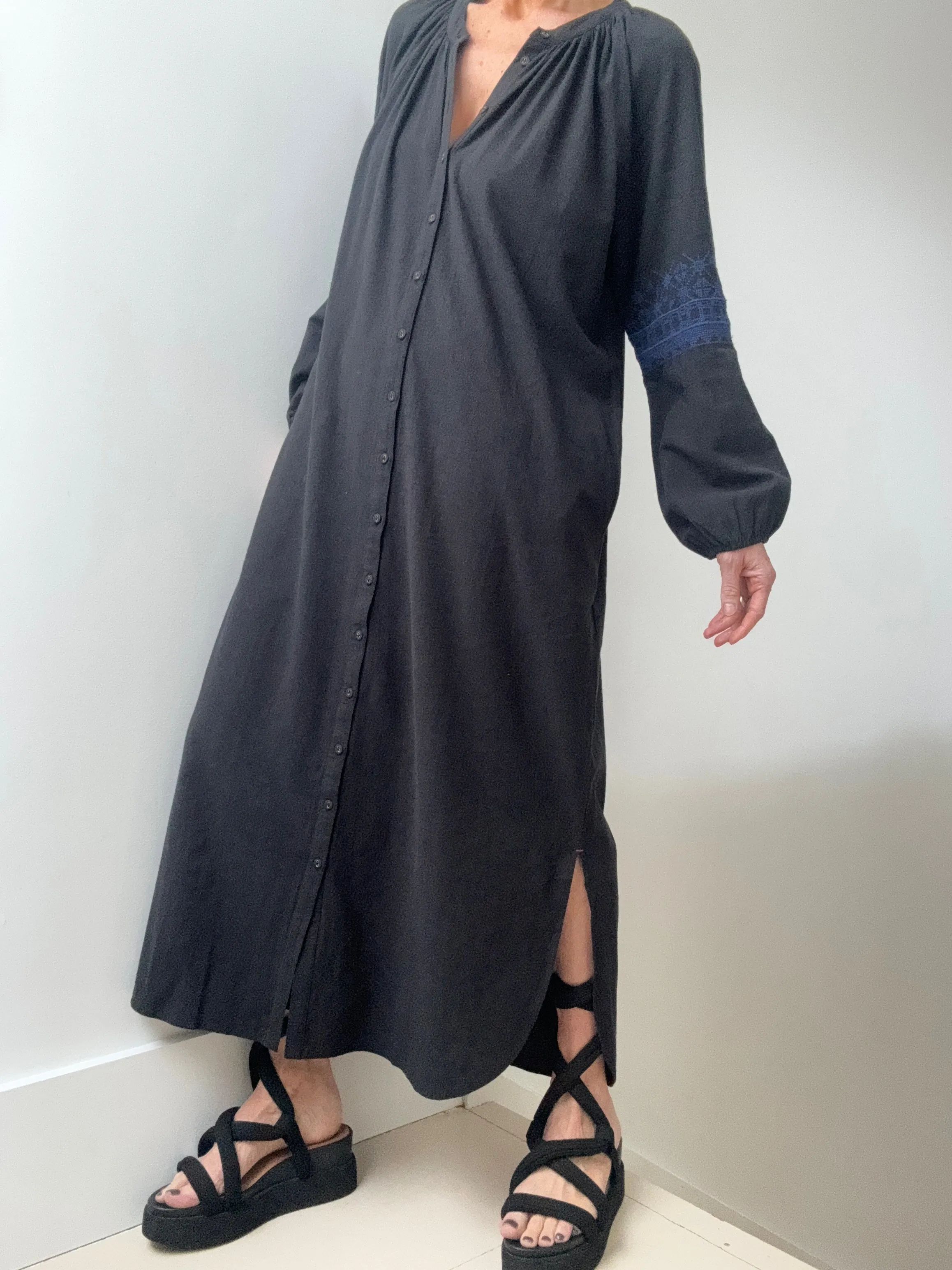 Xirena Lilou Cotton Maxi Dress Black
