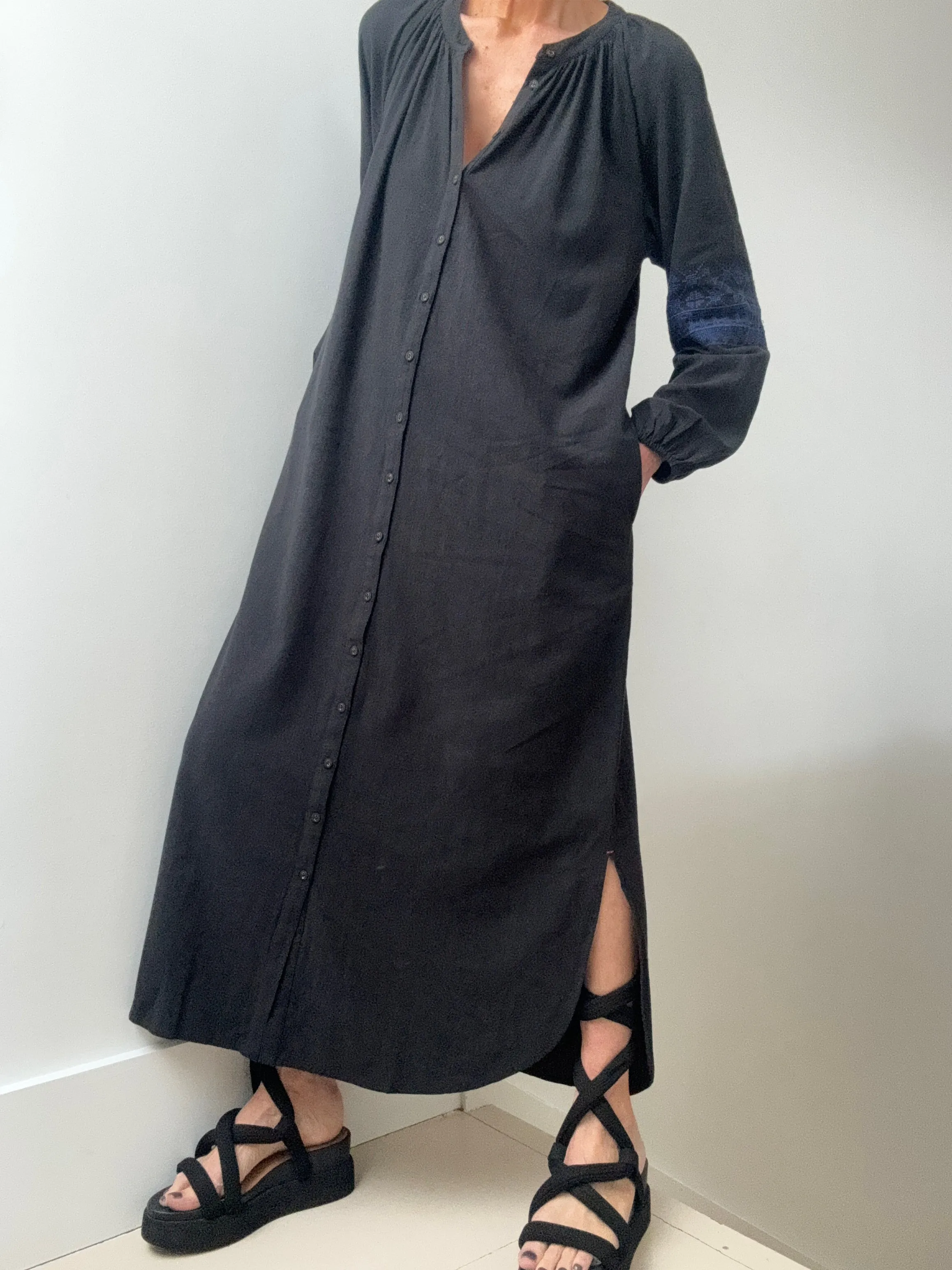 Xirena Lilou Cotton Maxi Dress Black