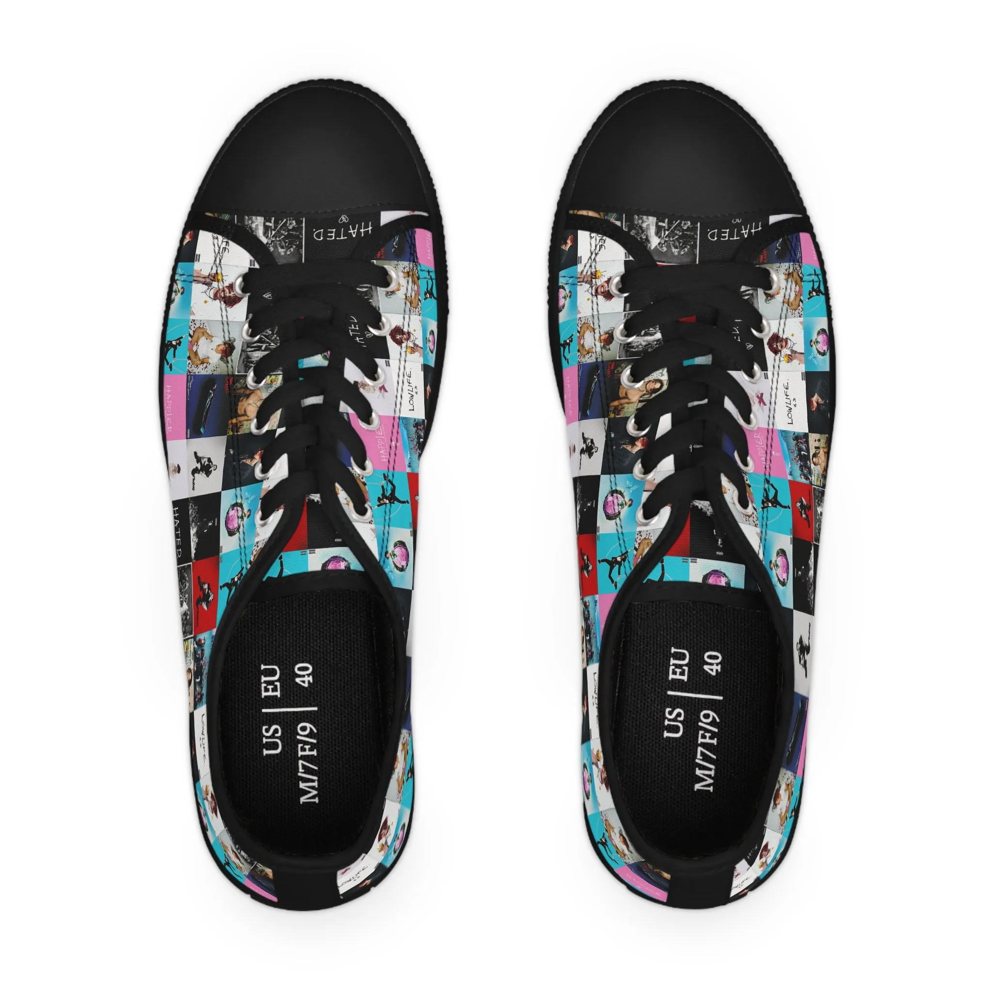 YUNGBLUD Album Cover Art Collage Women's Low Top Sneakers