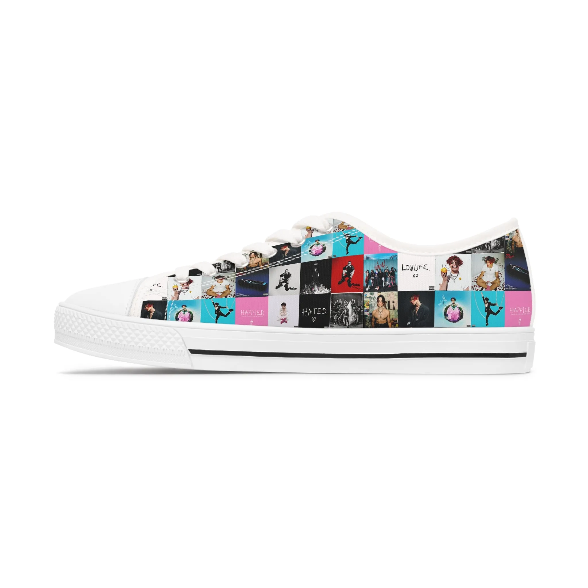 YUNGBLUD Album Cover Art Collage Women's Low Top Sneakers
