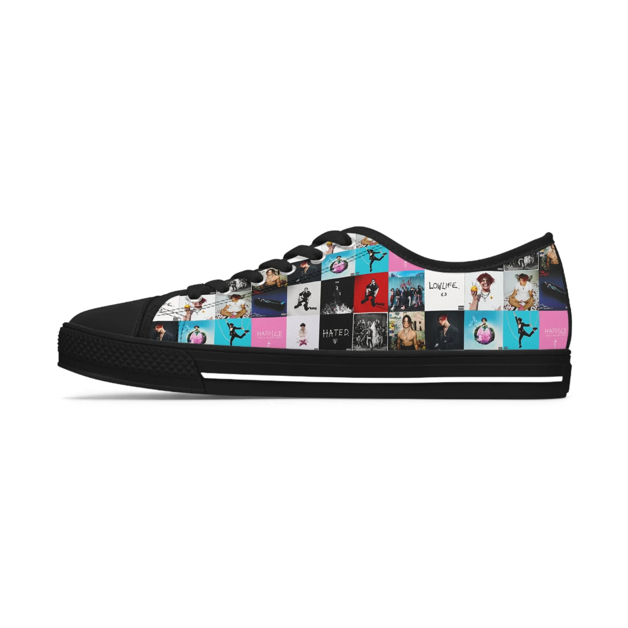 YUNGBLUD Album Cover Art Collage Women's Low Top Sneakers